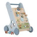 Little Dutch | Loophulp Forest Friends Activiteiten Loopwagen Hout Blauw +12m