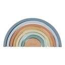 Little Dutch | Stapelpyramide Forest Friends Regenboogstapelaar Hout Blauw +12m