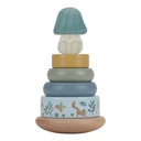 Little Dutch | Stapelpyramide Forest Friends Paddenstoel Tuimelstapelaar Hout Blauw +12m