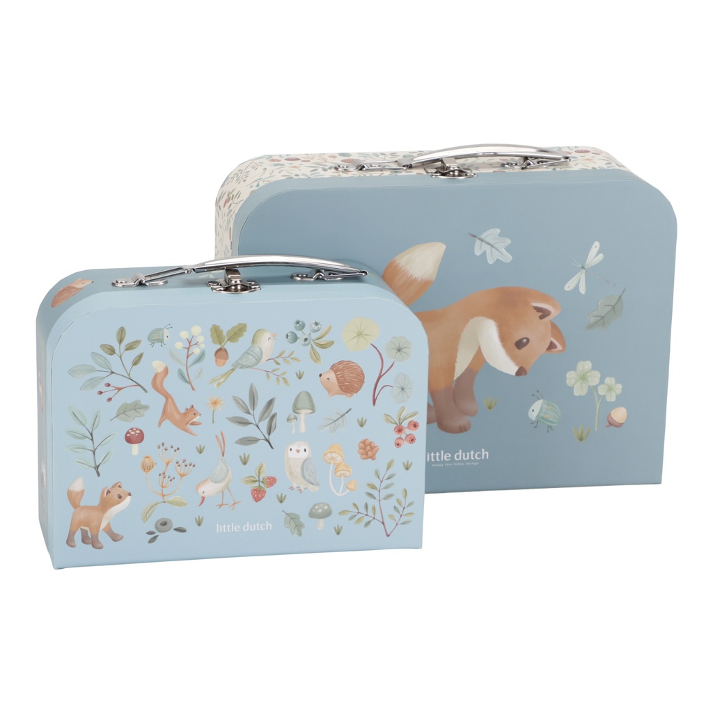 Little Dutch | Kofferset Forest Friends Blauw 2-delig