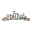 Little Dutch | Bouwblokken Forest Friends Hout Blauw +24m