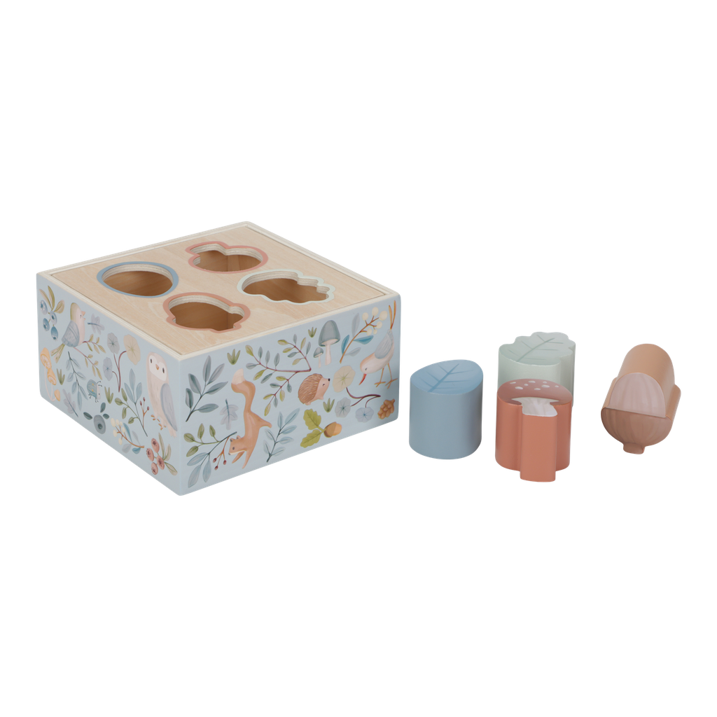Little Dutch | Vormenstoof Forest Garden Hout Blauw +18m