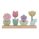 Little Dutch | Stapelpyramide Fairy Garden Bloemen Stapelaar Hout Roze +12m