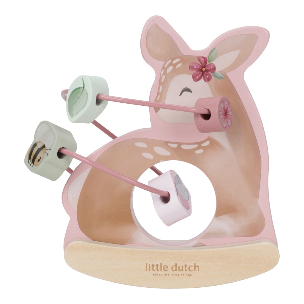 Little Dutch | Educatief Speelgoed Fairy Garden Wiebeldier Hert Hout Roze +12M