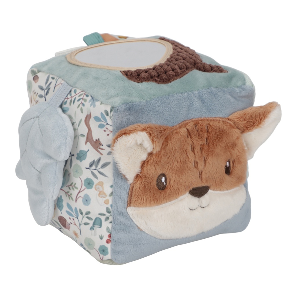 Little Dutch | Activiteitenkubus Forest Friends Textiel Blauw +0M