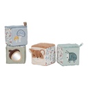 Little Dutch | Blokken Forest Friends Zachte Blokkenset Textiel Blauw +0m