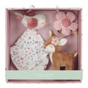 Little Dutch | Giftset Fairy Garden Pluche Knuffel/Knuffeldoek/Ringrammelaar Roze +0M