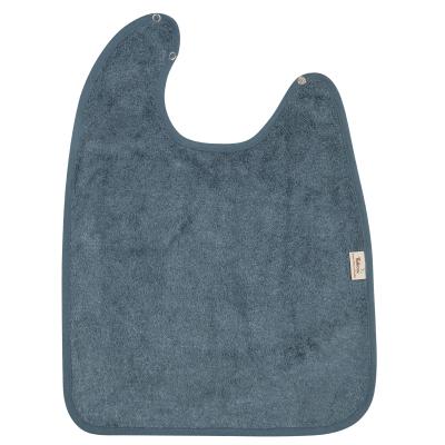 Timboo | Slabbetje XL Drukknopensluiting Bamboe Marin Blauw 37x50cm