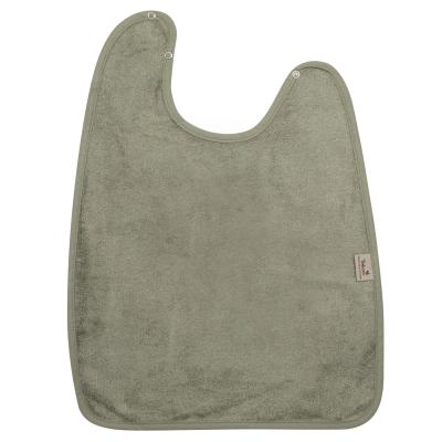Timboo | Slabbetje XL Drukknopensluiting Bamboe Whisper Green Groen 37x50cm