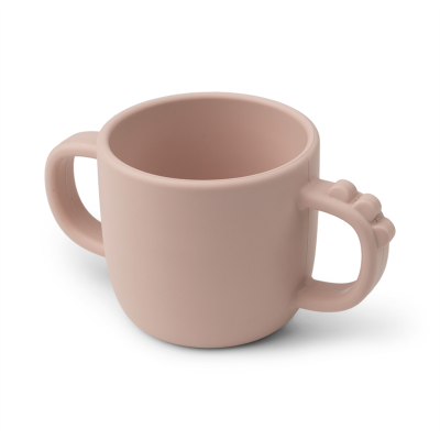 Done by deer | DRINKBEKER, 170 ml, Croco, Peekaboo 2-handle Cup, powder, roze, siliconen, handvatten, 1 stuk(s)