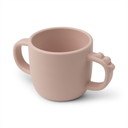 Done by deer | DRINKBEKER, 170 ml, Croco, Peekaboo 2-handle Cup, powder, roze, siliconen, handvatten, 1 stuk(s)