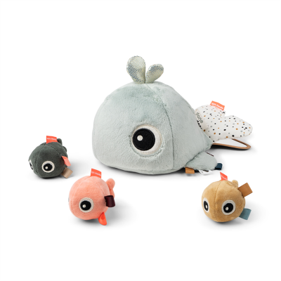 Done By Deer | Activiteitenknuffel Hide & Seek Activity Toy Wally Blue +6m