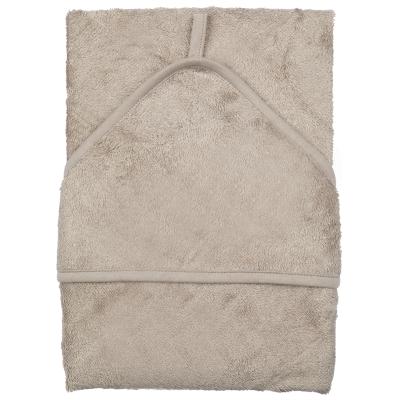 Timboo | Badcape XXL Bamboe Feather Grey Grijs 95x95cm