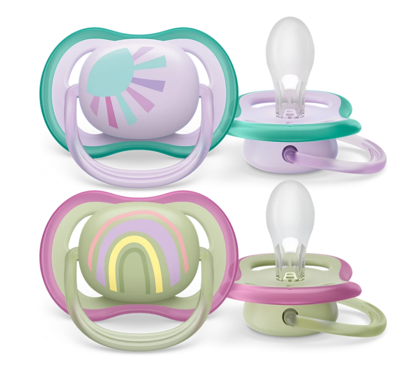 Avent | Fopspeen Ultra Air +0m Zon/Regenboog Girl 2st 