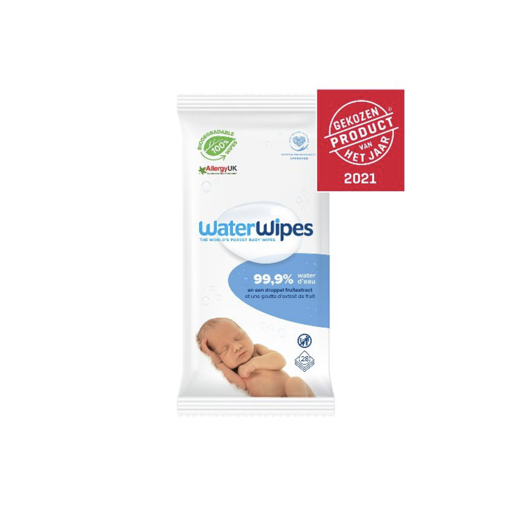 WaterWipes | Vochtige Doekjes Biologisch Afbreekbaar Travelpack 28st