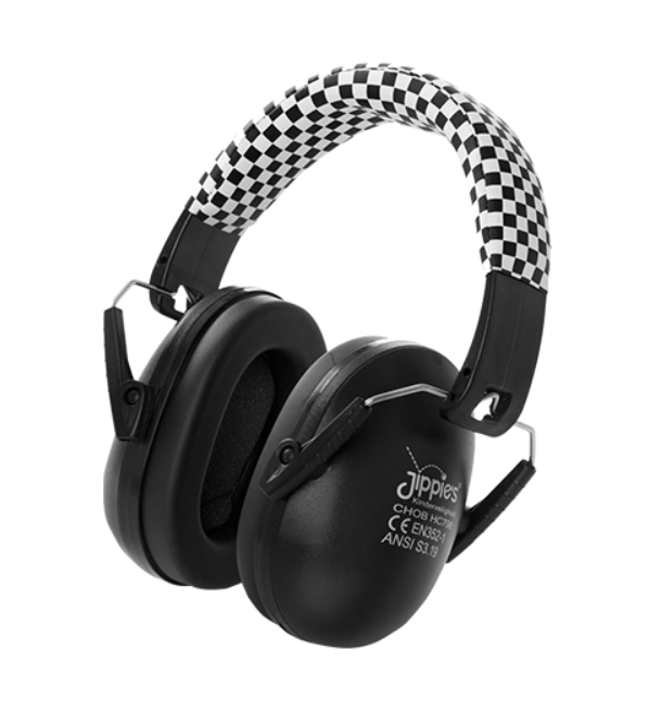 Jippie's | Gehoorbescherming Zwart Geblokt