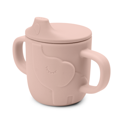 Done By Deer | DRINKBEKER, 160 ml, Elphee, Peekaboo Spout Cup, powder, roze, siliconen, handvatten, drinktuit, 1 stuk(s), 24