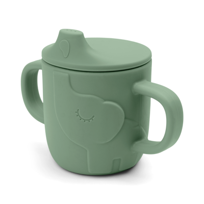 Done By deer | Drinkbeker Silicone Peekaboo Spout Cup Elphee Green