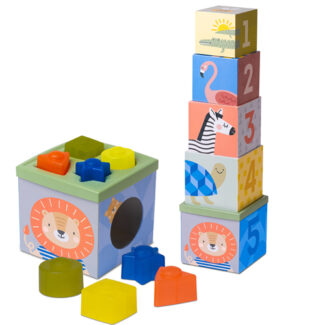Taf Toys | Educatief Speelgoed Savannah Sort & Stack Stapelpyramide/Vormenstoof       