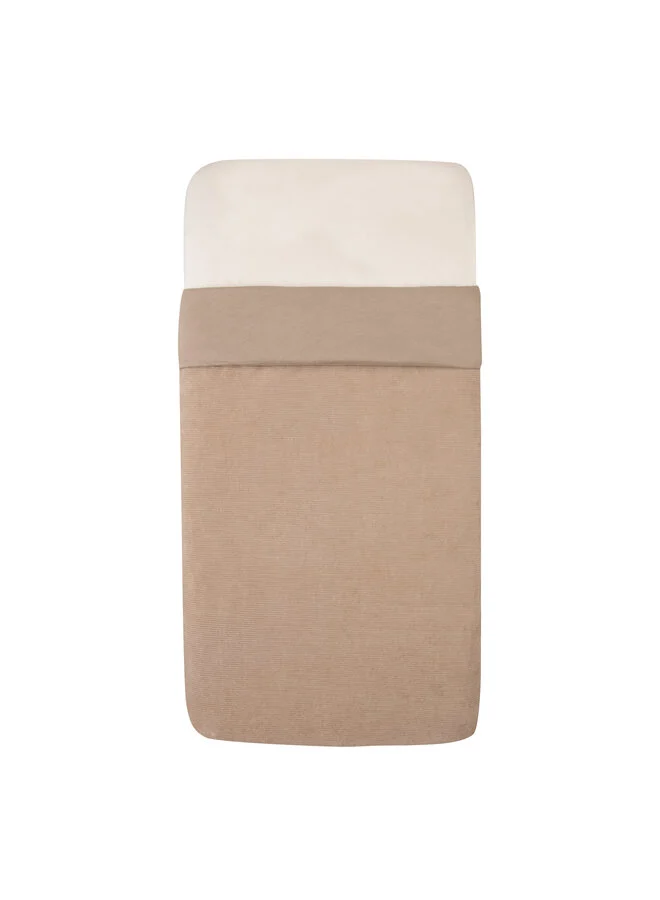 Witlof for Kids | Deken Velvet Rib Urban Taupe Tuck-Inn 40x80cm  