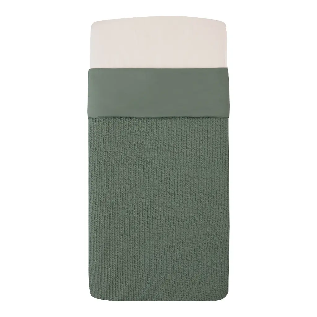 Witlof for Kids | Deken Waves Forest Green Tuck-Inn 40x80cm 