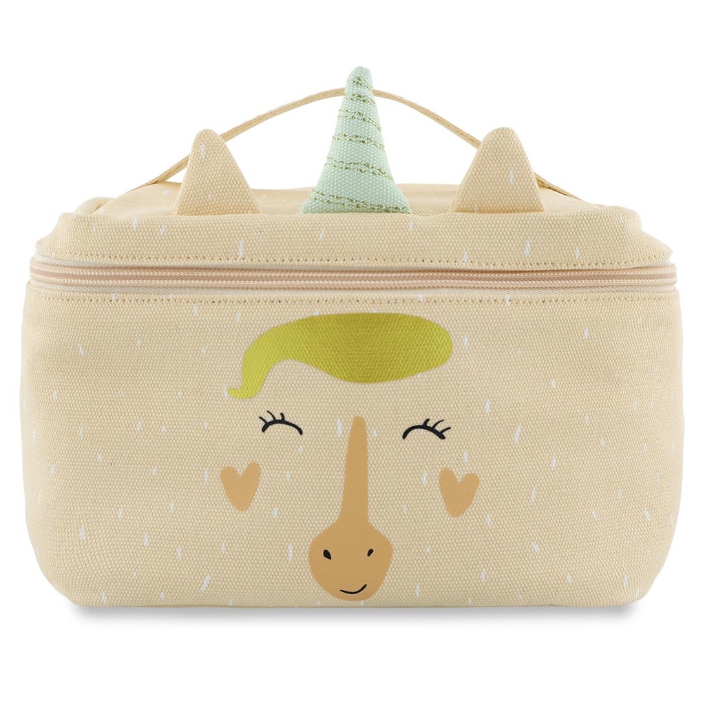 Trixie | Lunchtas Isothermisch Mrs. Unicorn Ecru/Geel 21x14x14cm