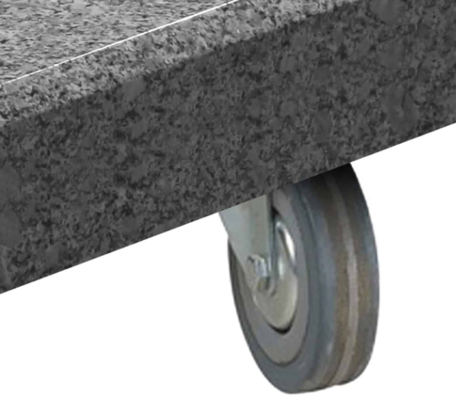 4SO | Parasolvoet Toebehoren 4-Wielen Grijs Kunststof/Metaal vr Parasolvoet Siesta/Hacienda 125kg 