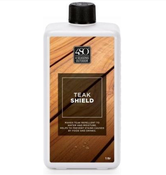 4SO | Onderhoudsprodukt Teak Shield Teakbeschermer Water- en Vuilafstotend Helpt Vlekken Voorkomen 1L