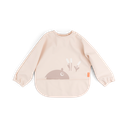 Done By Deer | SLABBETJE, Sleeved Pocket Bib, Ozzo, powder, velcrosl., 72x34cm, met mouwen, kruimelv., waterdicht, 1 stuk(s), 24