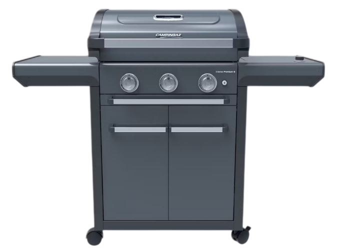 Campingaz | Barbecue 3 Series Premium S Gas Black 3 Branders 2 Zijtafels 10 pers. 124x60x121cm