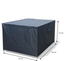 AFDEKHOES, Coverit, voor loungeset, 140 x 70 x 70 cm, grijs, uni, polyester, waterafstotend, elastieken hoeken
