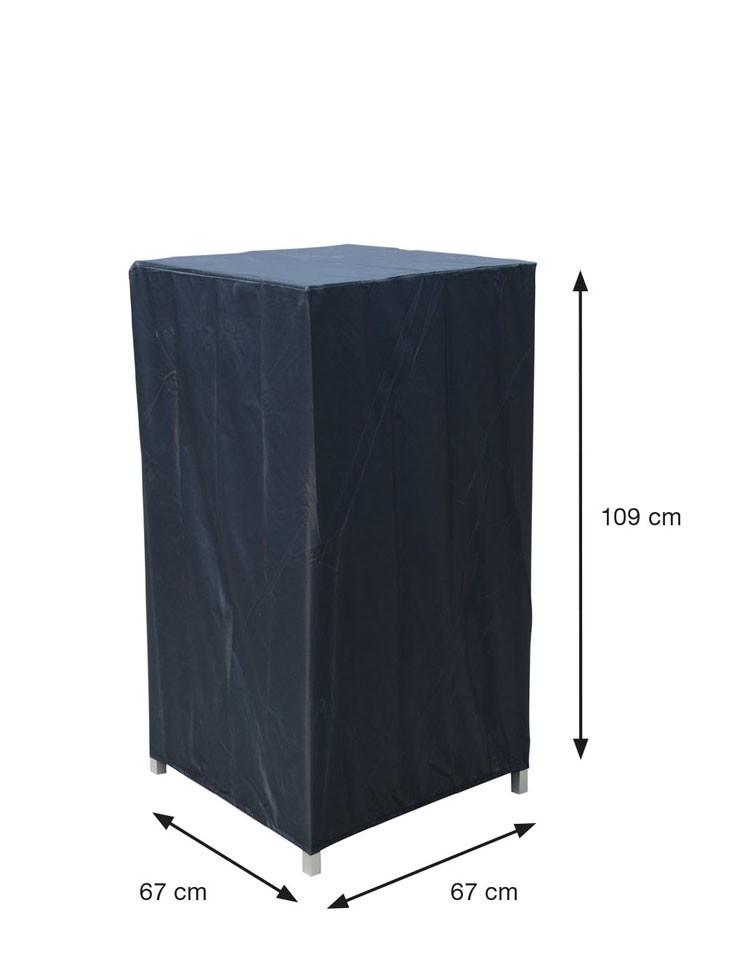 AFDEKHOES, Coverit, voor stapelstoel, 67 x 67 x 109 cm, grijs, uni, polyester/ PA, waterafstotend, elastieken hoeken