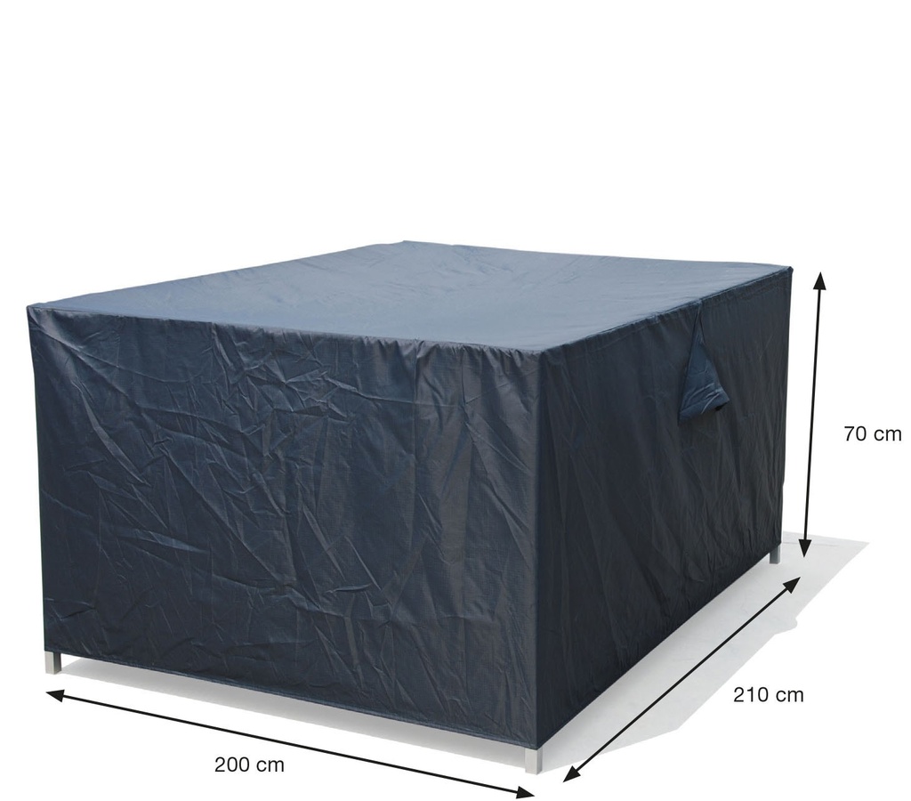 Garden Imp. | Afdekhoes, Coverit, Voor Loungeset, 210 x 200 x 70 cm, Grijs, Uni, Polyester/ Pvc, Waterafstotend, Elastieken Hoeken