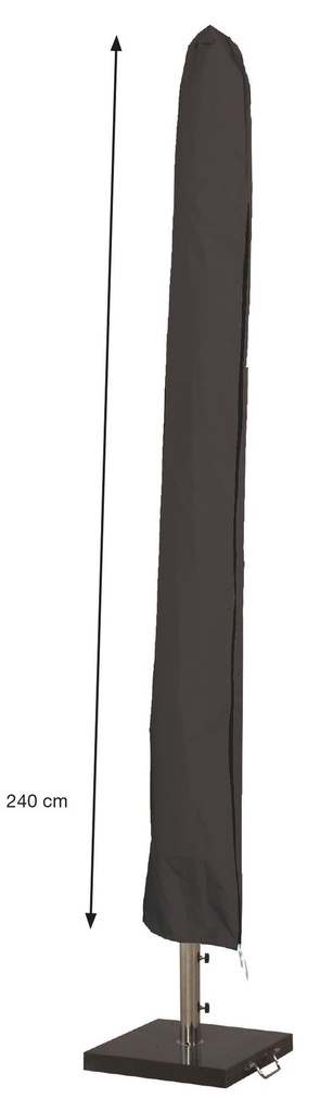 AFDEKHOES, Coverit, 240 x 30/40 cm, grijs, pvc/polyester, voor staande parasol, universeel model