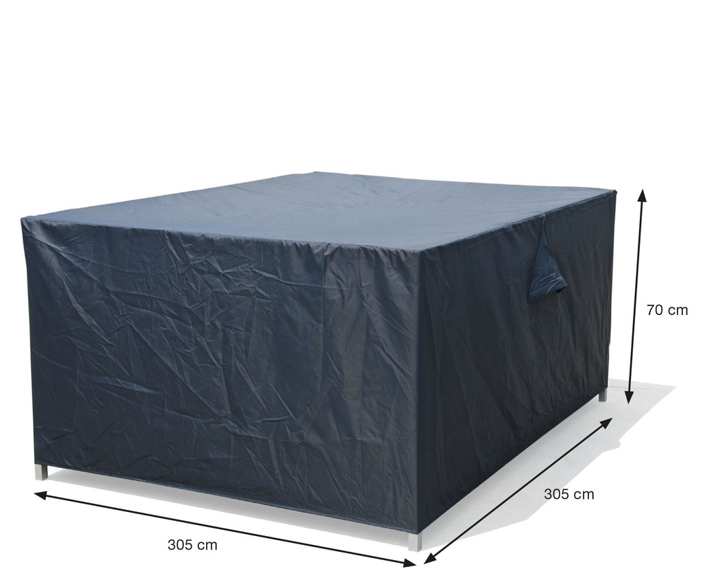 Garden Imp. | Afdekhoes, Coverit, Voor Loungeset, 305 x 305 x 70 cm, Grijs, Uni, Polyester, Waterafstotend, Elastieken Hoeken