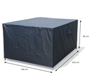AFDEKHOES, Coverit, voor loungeset, 255 x 190 x 85 cm, grijs, uni, polyester, waterafstotend, elastieken hoeken