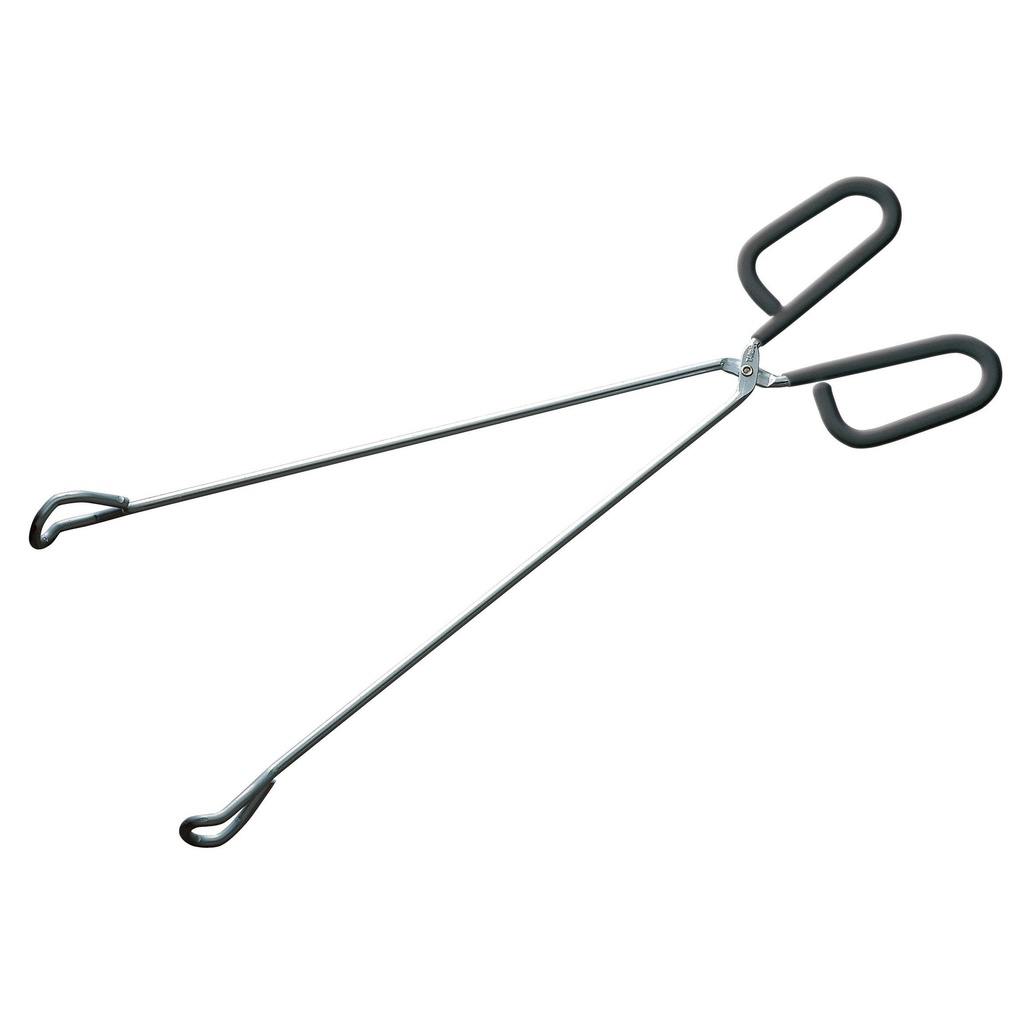 BARBECUETANG, worstentang, 40 cm, zilver/zwart, verchroomd staal, met handvat(en): pvc, 1 stuk(s)