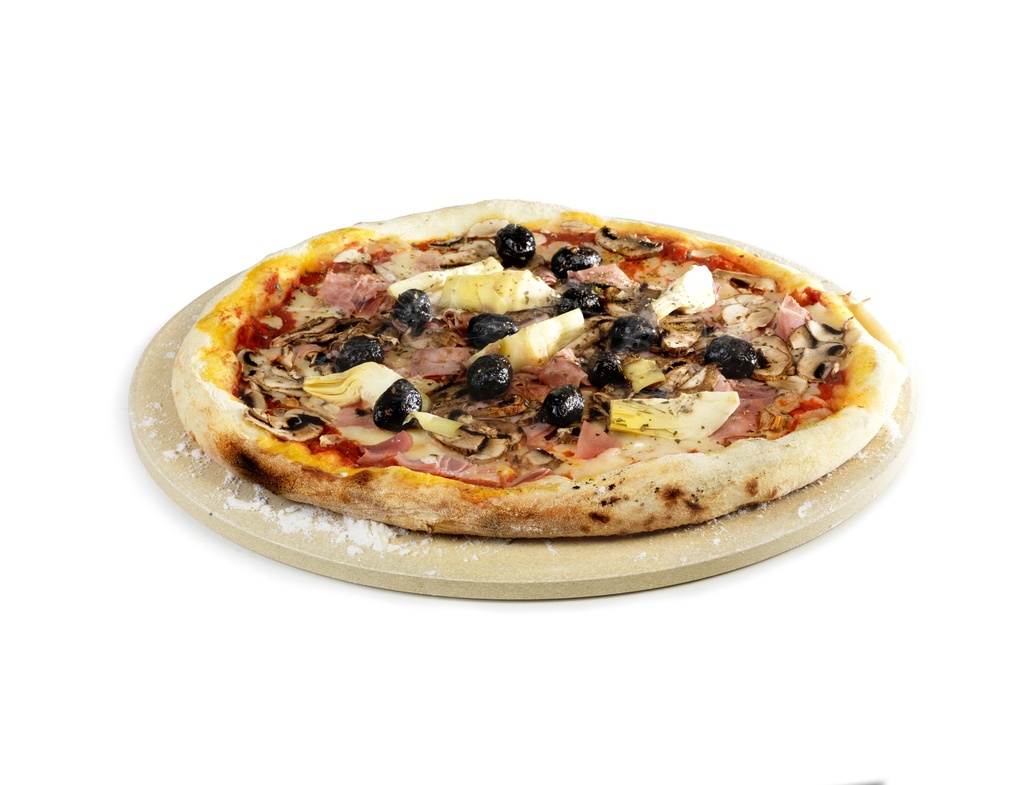 Barbecook | Pizzasteen Vuurvaste Klei Universeel vr Gas- en Houtskoolbarbecues Beige 36cm