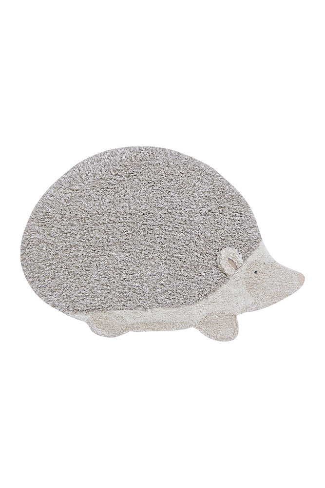 KAMERTAPIJT, hedgehog, egel, grijs, figuur egel, katoen, wasbaar 30°, 160x160 cm 
