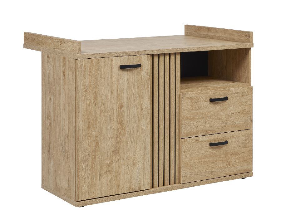 COMMODE, Camille, Golden Oak, 2 laden met verdieper, 130x89x48cm