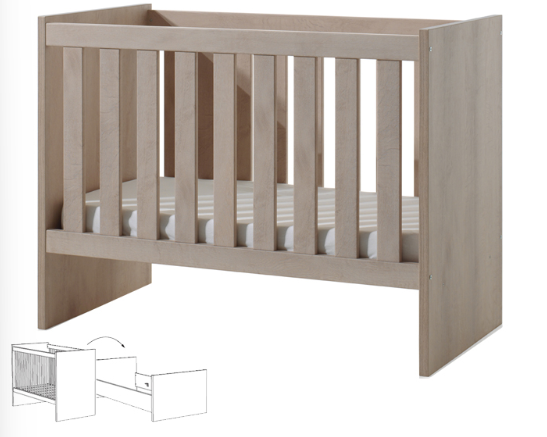 Neyt | Pauline | BED, 60x120cm, River eik, omvb nr 1 persoonsbed, incl bodem