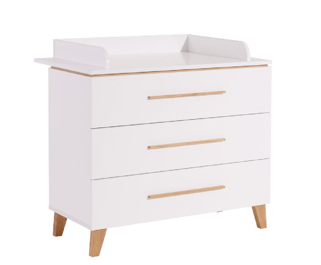 Transland | Commode Vito Mira met Verdieper 3 Laden  Spaanderplaat White 110x94x52.4cm