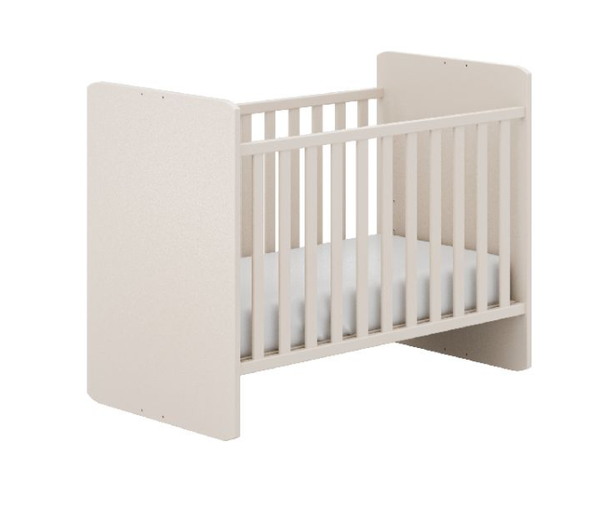 Paidi | Bed Hazel Cashmere Beige-Oak Montana Imitation Spaanderplaat omvb tot 1 pers Bed 60x120cm