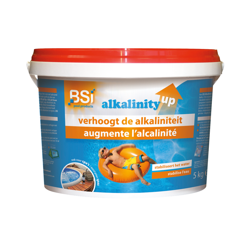 BSI | Zwembad Toebehoren Onderhoudspoduct Alkalinity Up Sneloplossend Poeder Gaat pH-schommelingen Tegen 5kg