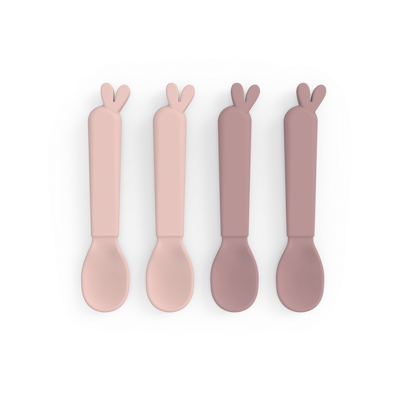 LEPEL, 4 delig, Kiddish Spoon 4-pack, Lalee, powder, roze, uni, bestek, 2024