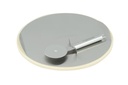 PIZZASTEEN, Culinary Modular Pizza Stone, 29 cm, ecru, rvs/keramiek, rond, universeel, inclusief pizzasnijder