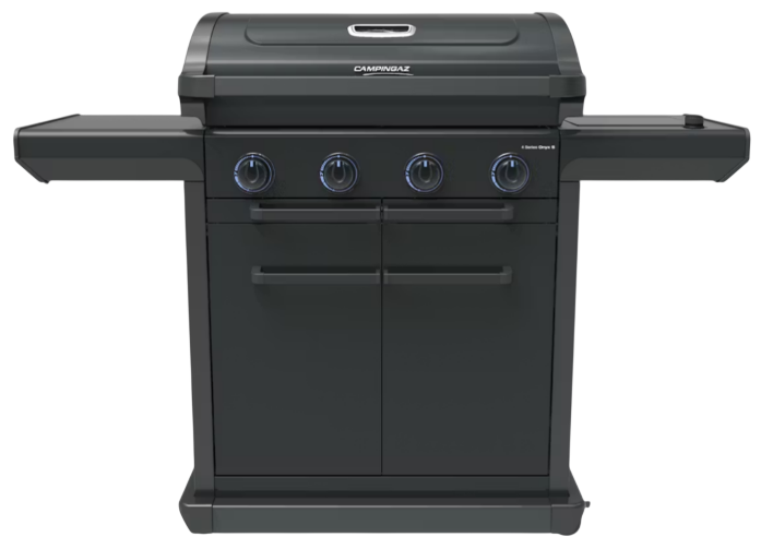 BARBECUE, 4 Series Onyx S, gas, black, zwart, 135 x 64 x 121 cm, 4 branders, zijbrander, Instaclean Aqua, 12 pers