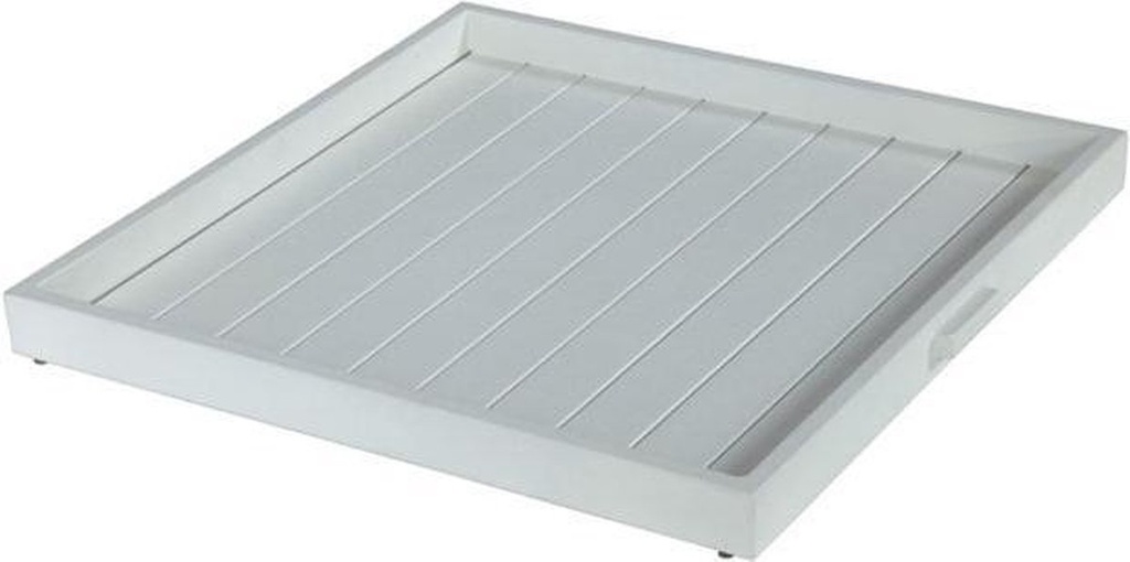 DIENBLAD, James, 60 x 60 x 5 cm, mat wit, uni, aluminium, vierkant