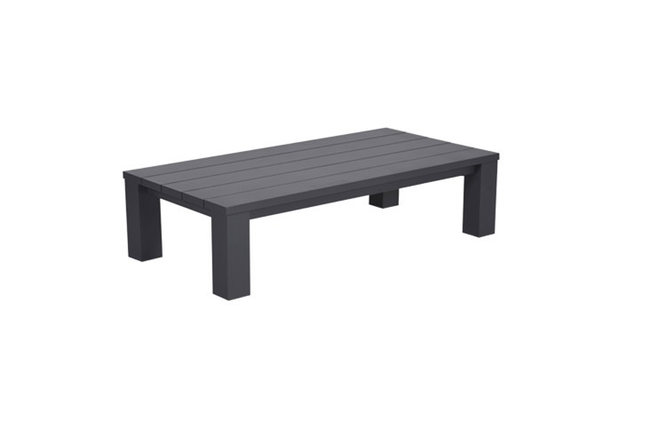 Garden Imp. | Tafel, San Francisco, Salontafel, 140 x 70 x 40 cm, Carbon Black, Zwart, Aluminium