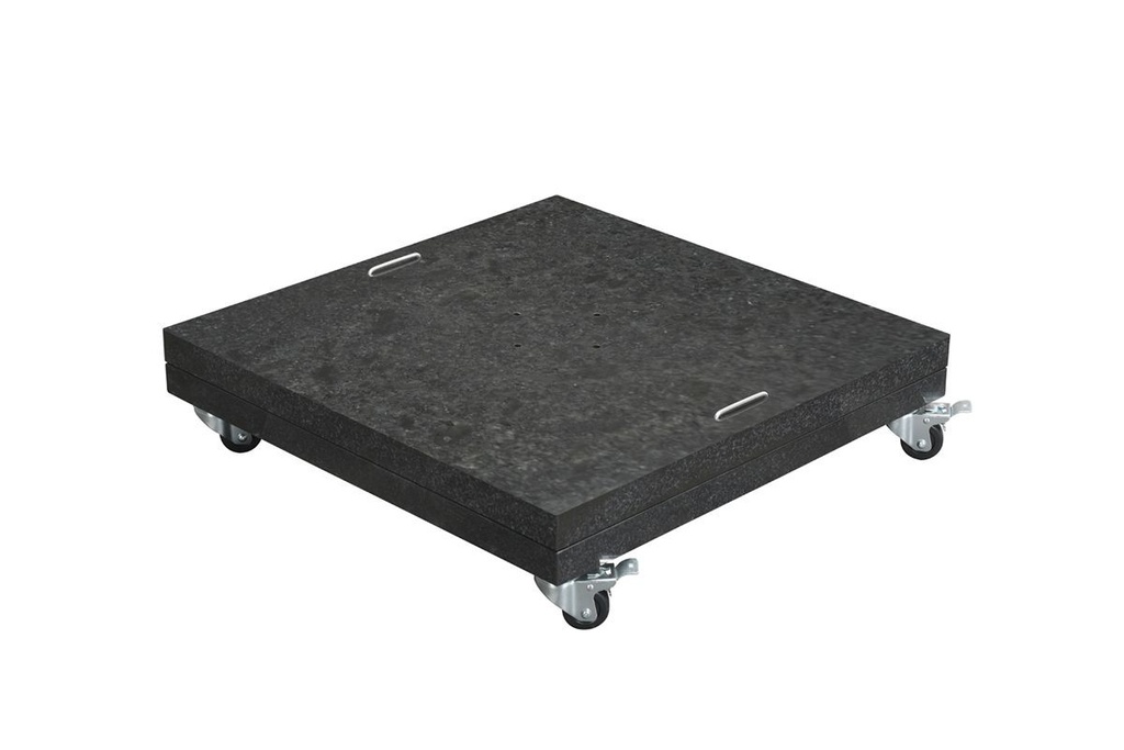 Garden Imp. | Parasolvoet, Hawaii Big Pole, 150 kg, Graniet, Zwart/Grijs, Met Handvaten, Met 4 Wielen
